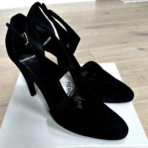 Pierre Hardy Black Suede Kid Ankle Strap Heels Size 40.5 (Retails $845)‎ - Picture 1 of 10
